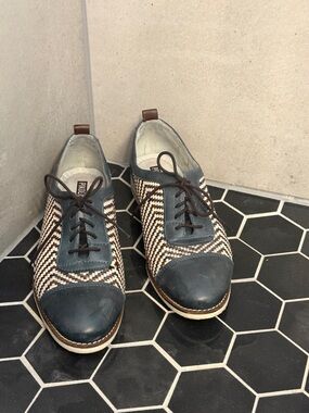 Pikolinos Women's Royal Woven Oxford Lace Up Shoes Size 38 / 7.5